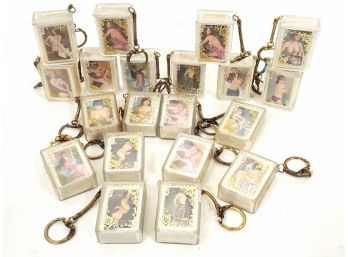 20 Packs Of Miniature Nude Playing Card Keychains