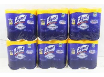 6 Packs Of Lysol Disinfecting Wipes, Lemon Lime 2/Canisters Per Pack