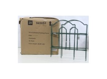 16 Packs Of  Vigoro Cathedral Steel Wire Folding Fence Green 18 In. H X 10 Ft. (16 Pack/Box)