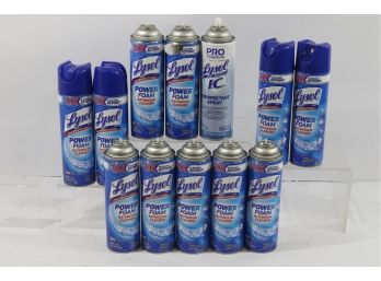 12 Cans Of Lysol Power Foam Bathroom Cleaner, 24oz Includes Disinfectant Bottle