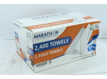 12 Marathon  C-fold Paper Towels 200/ Per Pack.. 2400/ Carton