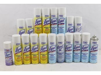 19 Cans Of Lysol Disinfectant Sprays..includes Crisp Linen & Original Scent