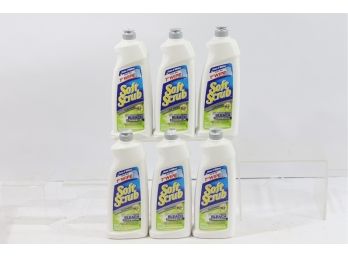 6 Bottles Of Soft Scrub Cleanser With Bleach, 36 Oz