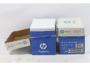 2 Boxes Of HP Printer Paper Office 20lb, 8.5' X 11', 92 Bright, Quickpack Case