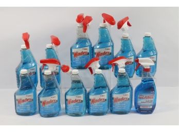 12 Bottles Of  Windex Glass & More Cleaner With Ammonia-D...includes Glance