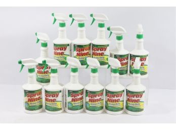 12 Bottles Of Spray Nine Heavy Duty Multi-Surface Degreaser Disinfectant Spray Cleaner