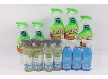 12 Bottles Of Misc. Multi-Surface Cleaners Includes Fantastik, Seventh Generation &  Method