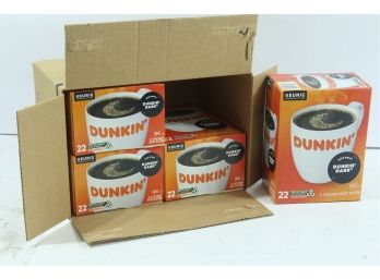 4 Boxes Of Dunkin Donuts Keuric K-cups, 22 Per Box