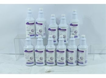 11 Bottles Of Diversey 1qt Oxiver Disinfectant Cleaner