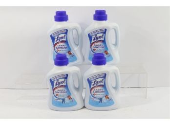 4 Lysol Laundry Sanitizer With Bleach, 26oz, Crisp Linen Scent