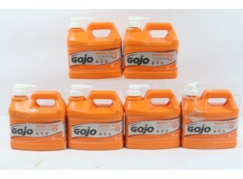 6 Bottles Of Gojo Natural Orange Pumice Hand Cleaner