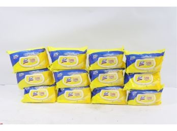 12 Lysol Disinfecting Wipes, Lemon Scent...80/per Pack