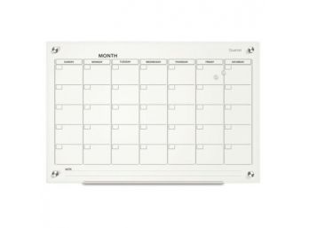 Quartet GC3624F Infinity Magnetic Glass Calendar Board  3x2