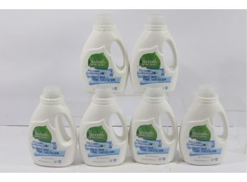 6 Bottles Of 7th Generation Free & Clear Natural Detergent