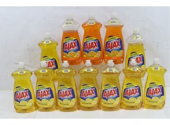 12 Bottles Of Ajax Super Degreaser & Triple Action Dish Liquid