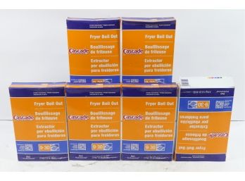 6 Boxes Of Cascade Professional Fryer Boil Out / Dishwasher Detergent 85oz