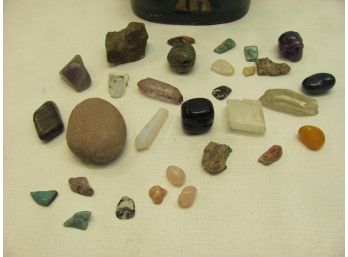 Stone Lot With Vintage Box