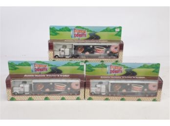 Lot Of 3 Dunkin Donuts Tractor Trailer