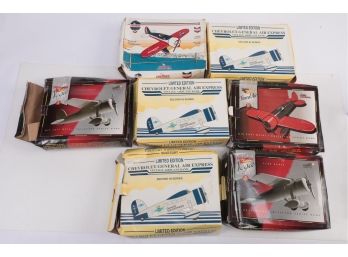Lot Of 7 Air Plane Collectors Coin Banks