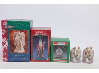 5pc Christmas Collectibles Lot Including Nativity