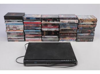 Assorted DVD Lot W/DVD Player