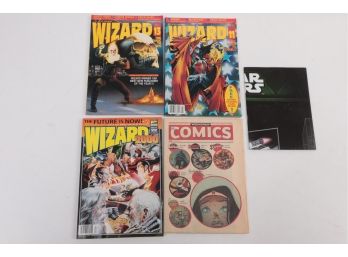Comic Book Lot Of 3 Wizard Magazines Plus Other Items