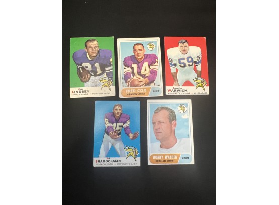Lot Of 5 Minnesota Vikings Football Cards