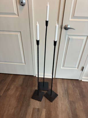 Long Floor Candle Holders 3 In Total