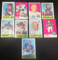 Lot Of 9 1960s Los Angeles Rams Football Cards