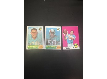 Lot Of 3 1960s Miami Dolphins Football Cards
