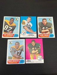 Lot Of 5 1980s Pittsburgh Steelers Football Cards