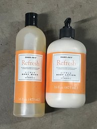 Lot Of 2 New Trader Joes Citrus Body Lotion And Body Wash