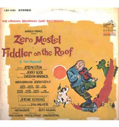 Fiddler On The Roof Original Vinyl 1964