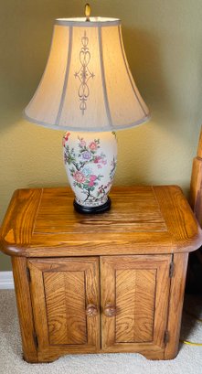 Bedside Table With Lamp #1