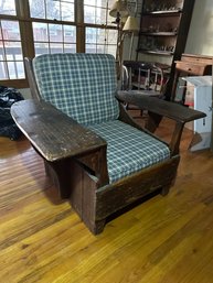 Antique Chair With Side Table Arms