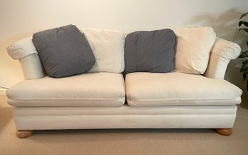 Cream Colored Canvas Sofa Sleeper