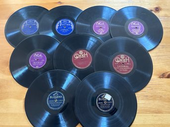 Records On The Okeh & Puritan Labels, 9 Record Lot