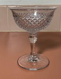 5 Inch Anchor Hocking Hobnail Clear Coupe Glasses 1930s