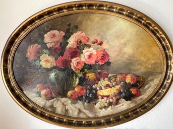 Oval Floral Painting