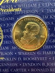 (5) Brass Presidential Coins