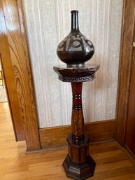 Decorative Pot With Wooden Stand