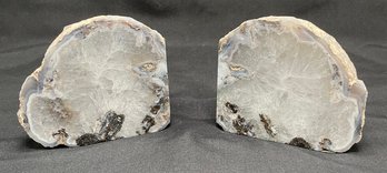 Grey Geode Bookends (Pair)