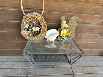 Glass Table And Outdoor Decor