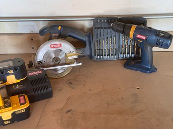 Ryobi Cordless Drill And Circular Saw