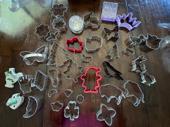 40 Assorted Cookie Cutters In Basket