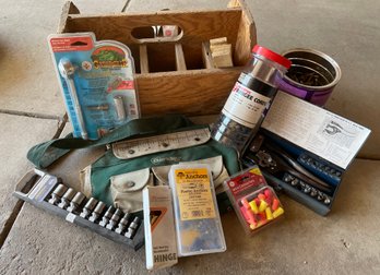 Wooden Tool Organizer, Tool Belt, And Hardware