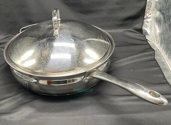 Large Stainless Steel Skillet With Lid