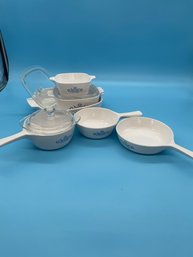 Cornflower Blue Corning Ware Dish Set