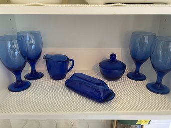 Blue Glass Dishware