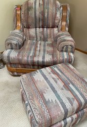 Southwestern Armchair And Ottoman